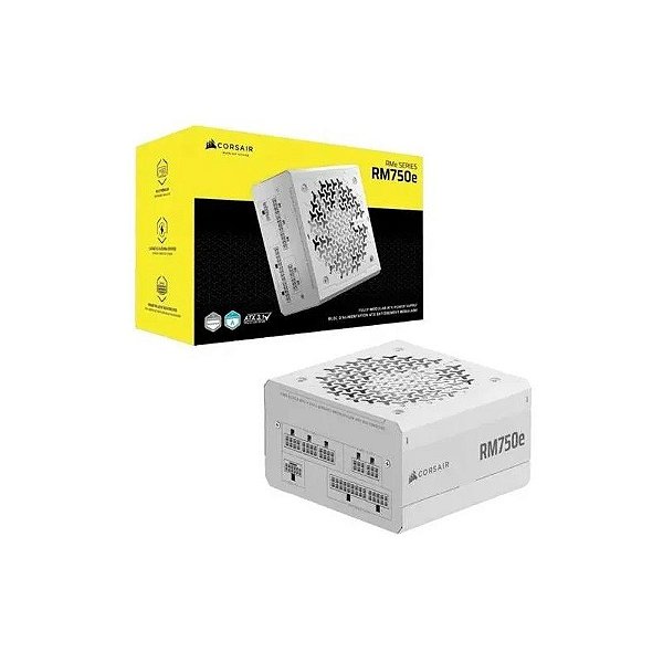 Fonte 750W Corsair RM750E Branca