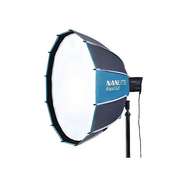 Caixa de Luz Softbox Nanlite SB-FM-RP60 Rapid 60 CM Pré-Montada - Preto/Azul