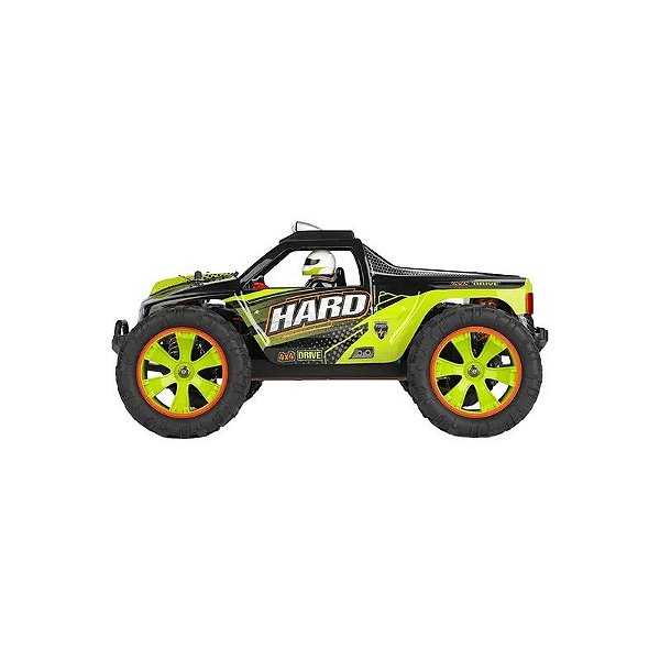 Automodelo Carro Elétrico Hard 4WD 144002 - Escala 1/14 - 50 KM/H - Recarregável - com Controle - Preto