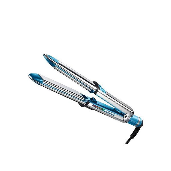 Prancha para Cabelo Babyliss Pro Nano Titanium Optima 3100 - 240°C - Bivolt - Prata e Azul