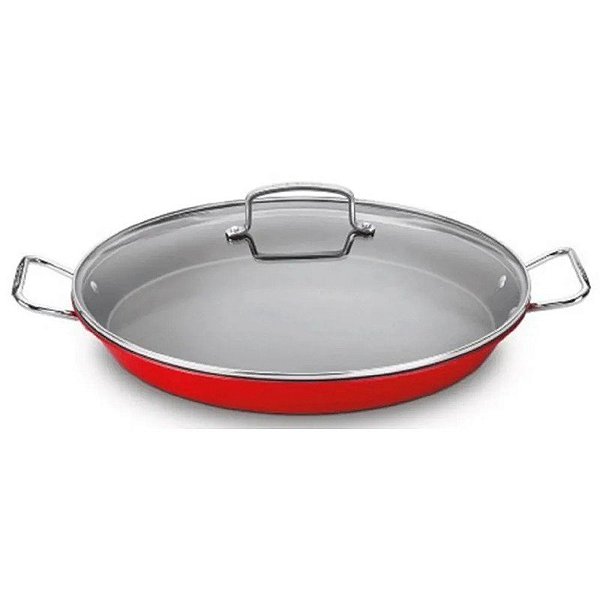 Panela Para Fazer Paella Cuisinart 38 cm Vermelho