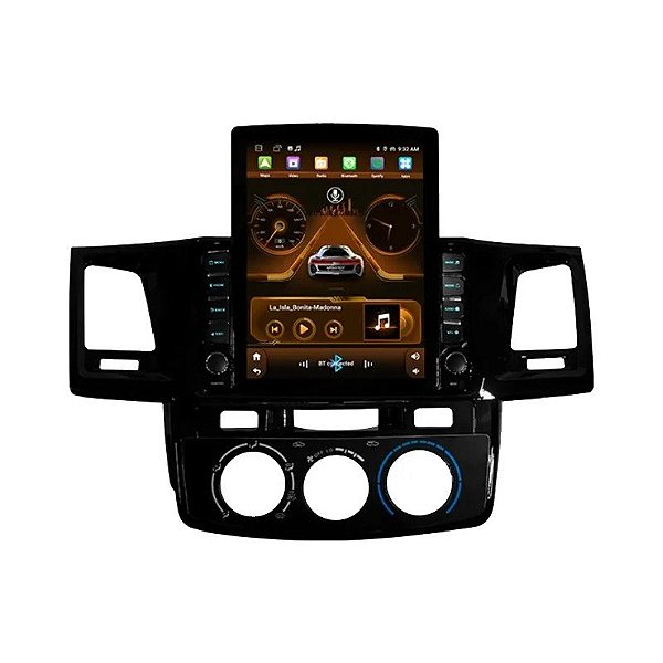 Kit Multimídia Hetzer Argon Max Android 13 9,7" Toyota Hilux 2012/15 Ar Analógico (Sem Canbus)