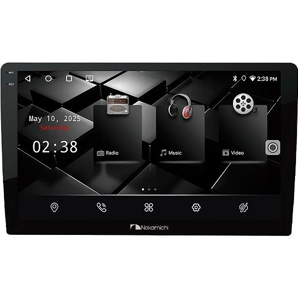 Multimídia Nakamichi NAM5260-AXZ Tela de 10" Touch Universal BT/USB/FM/GPS/WIFI