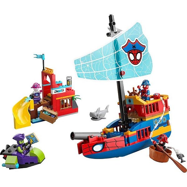 LEGO Marvel Equipe Homem-Aranha Navio Pirata - 11208 (201 peças)