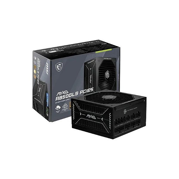 Fonte MSI MPG A850GLS PCIE5 ATX 850W 80 Plus Gold PFC Ativo Fully Modular - 306-7ZPIY23-CE0