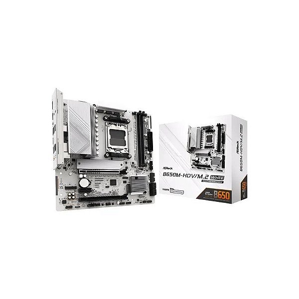 Placa-mãe Asrock B650M-HDV/M.2 AM5 DDR5 - Branco