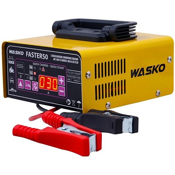 Carregador de Bateria Wasko Faster50 50A 1500W - 220V-50Hz