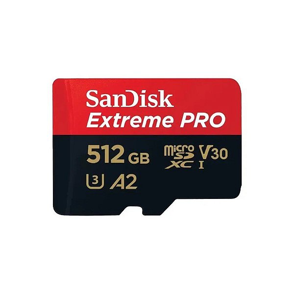 Cartão de Memória Micro SD Sandisk Extreme Pro 512GB 200MBS - SDSQXCD-512G-GN6MA