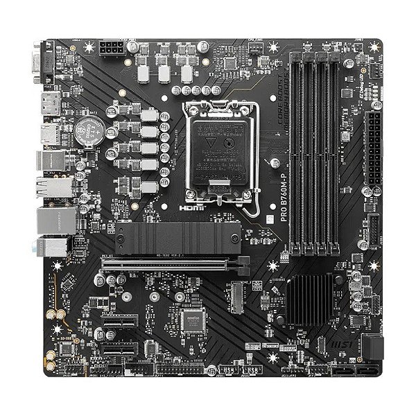 Placa-mãe MSI Pro B760M-P DDR5 LGA1700/4xDDR5/M.2/PCI-E/HDMI/VGA/DP