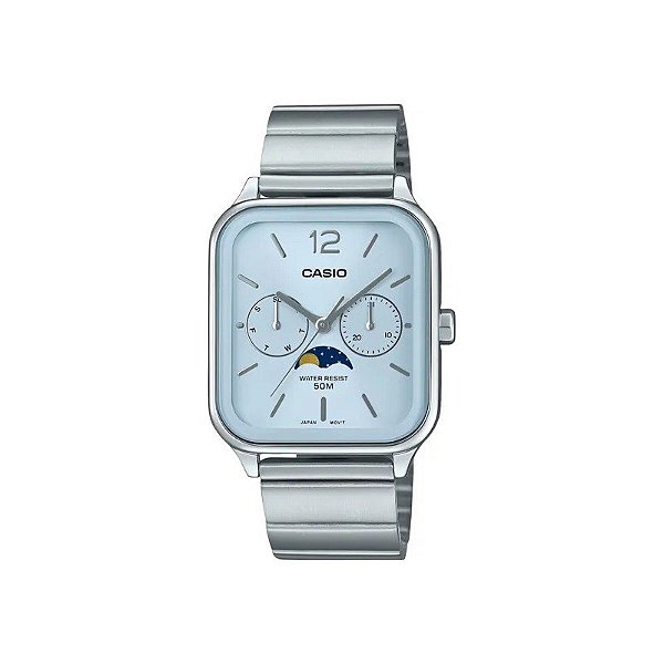 Relógio Casio MTP-M305D-2AVDF Analógico Masculino - Azul Claro/Prata