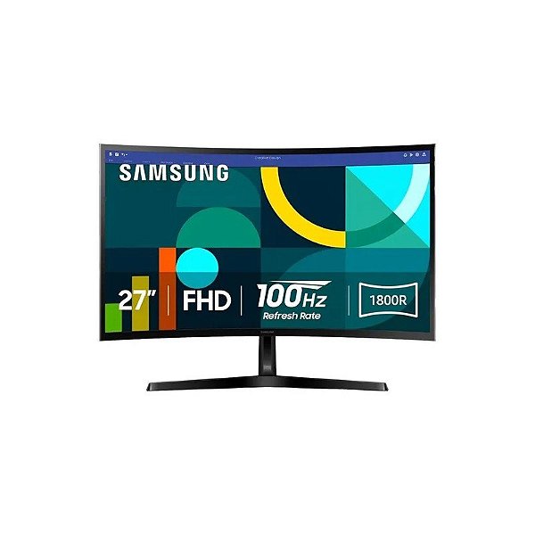 Monitor Samsung LS27D366GAN 27" Curvo Full HD 100Hz HDMI VGA - Preto