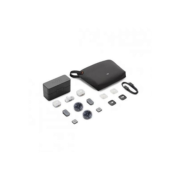 Microfone Sem Fio Dji Mic Mini 2 (2 TX + 1 RX Móvel + Estojo de Carregamento)