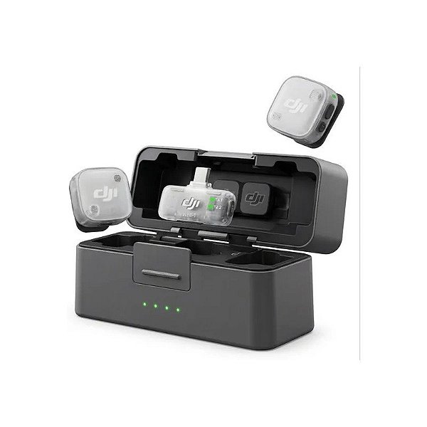 Microfone Dji Mic Mini I 2 (2 TX + 1 RX Móvel + Estojo de Carregamento)