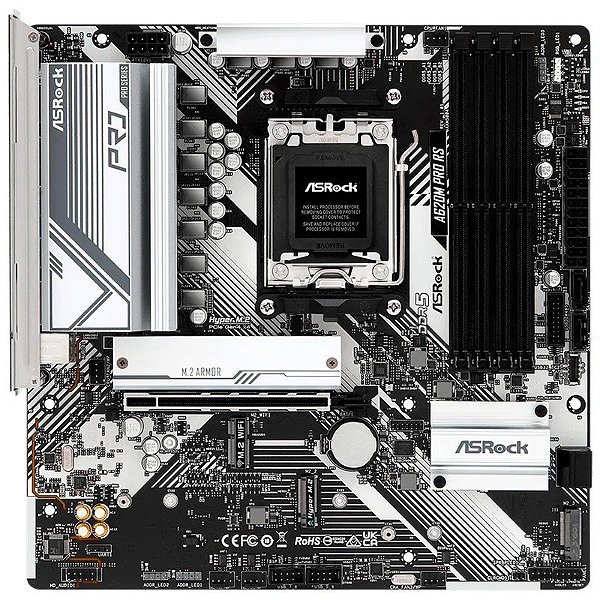 Placa-Mãe ASRock A620M PRO RS AM5/4xDDR5/M-ATX/PCI-E/M.2/HDMI/DP/USB-C
