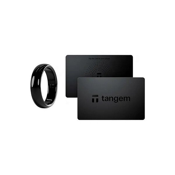 Kit Carteira de Criptomoedas Tangem TG-2RING8 2 Cartões + Anel Tamanho 8