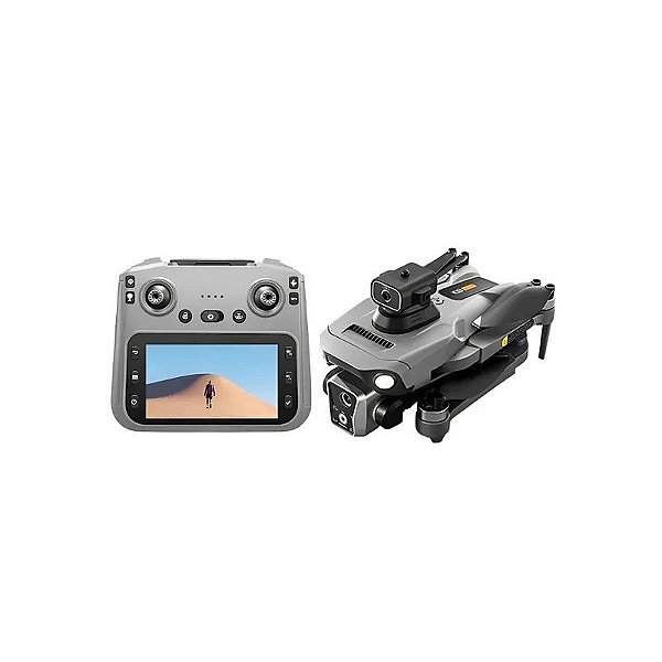 Drone K19 Max GPS com Controle Remoto com Tela - Cinza