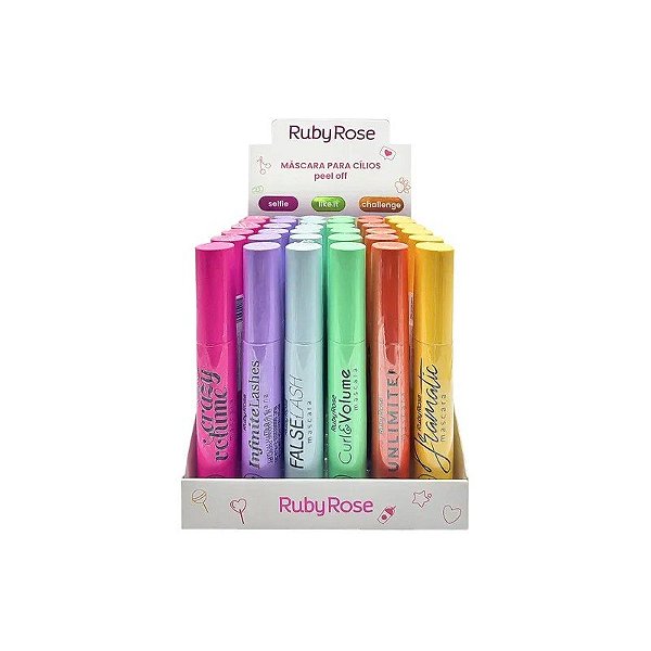 Máscara para Cílios Ruby Rose Peel-Off - 36 Unidades