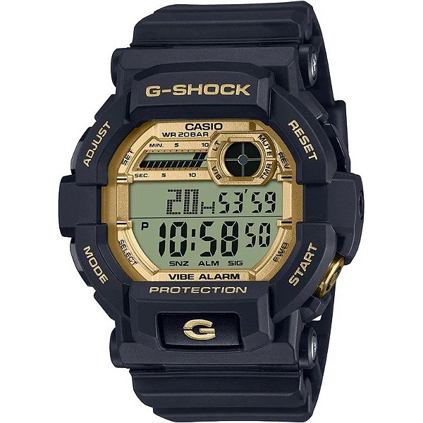 Relógio Casio Digital GD-350GB-1DR - Preto/Dourado