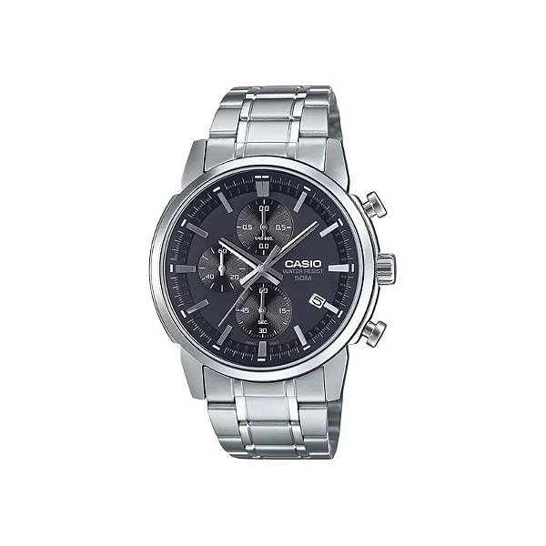 Relógio Casio MTP-E510D-1A1VDF Analógico Masculino - Preto/Prata