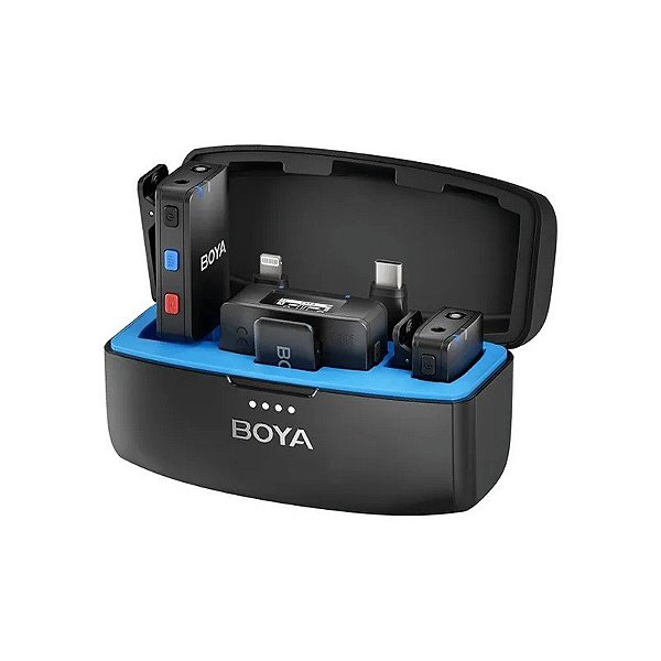 Microfone Sem Fio Boya Boyamic (2TX+1RX)
