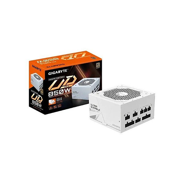 Fonte de Alimentação Gigabyte GP-UD850GM PG5W 80 Plus Gold Full Modular 850 W - Branco