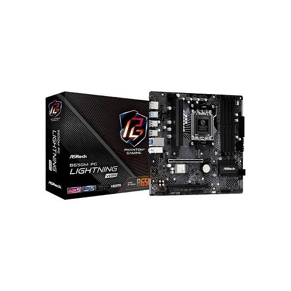 Placa Mãe AMD AM5 Asrock B650M PG Lightning Wifi DDR5