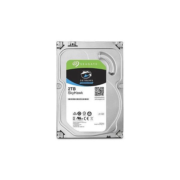Disco rígido Seagate 2TB Skyhawk Vigilância SATA 3 5400RPM 3.5" ST2000VX017 (Gar. BR)