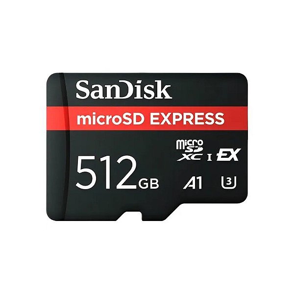 Cartão de Memória Micro SD Sandisk Express 880-650 MB/s U3 A1 512 GB (SDSQXFN-512G-GN4NN)