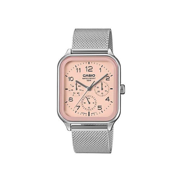 Relógio Casio MTP-M306M-4AVDF Masculino Rosa/Prata
