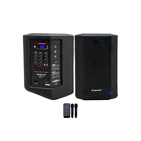 Caixa de Som Eccopower EP-S323 8"/150W com Microfone