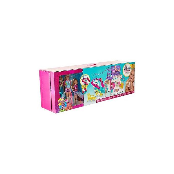 Kit de Jogo Mattel Barbie Dolphin Magic e os Golfinhos Mágicos Cruzeiro de Luxo FHW46
