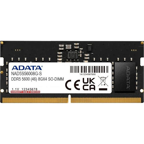 Memória para Notebook Adata 8GB 5600MHz DDR5 AD5S56008G-S
