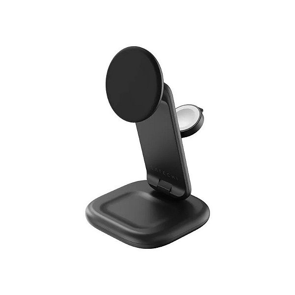 Suporte de Carga Sem Fio Satechi Dobrável 3 em 1 QI2 25W - Preto (ST-Q25F31C-Ea)