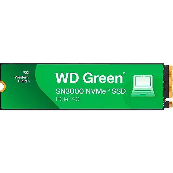 SSD WD Green SN3000 1TB NVMe PCIe 2280 M.2 - 5000Mbps WDS100T4G0E-00CPS0