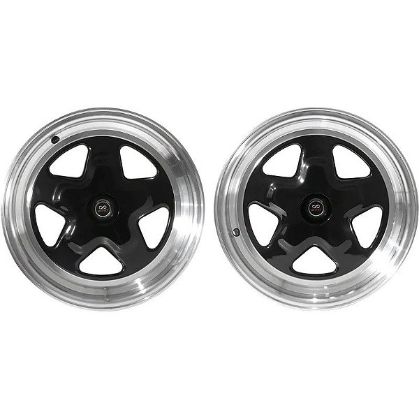 Kit de Rodas para Drag Infinity Racing - 15x4" + 15x7" (4 unidades) (Tipo Blank sem furo)