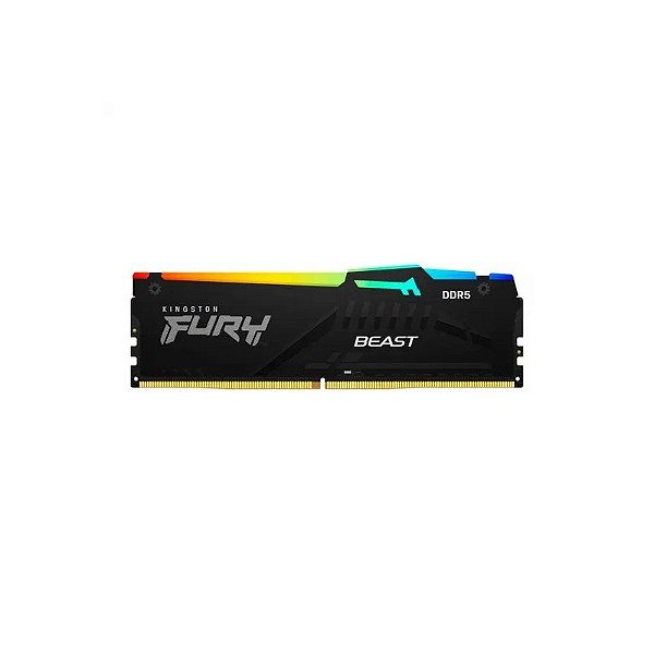 Memória Kingston Fury Beast RGB, DDR5 8GB (1x8GB), 5600MHz, KF552C40BBA/8, Preto