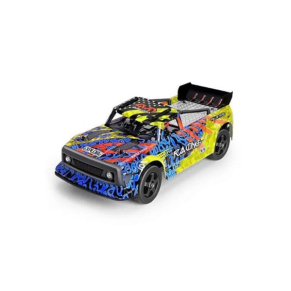 Carro Wltoys 1/12 Sporte Raso Com LEDs 60KM 4WD Amarelo 124020