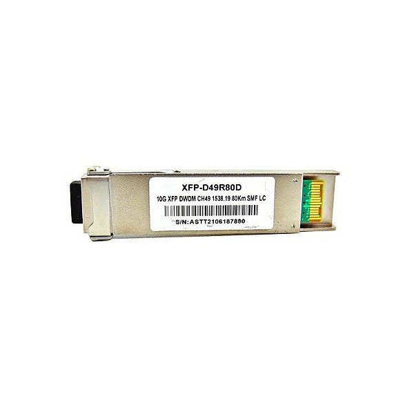 Módulo XFP 10G 80KM LC 1538.19 CH49 D49R80D com Cisco Mux-Demux