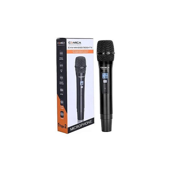 Microfone de Mão Sem Fio Comica CVM-WM200/300HTX