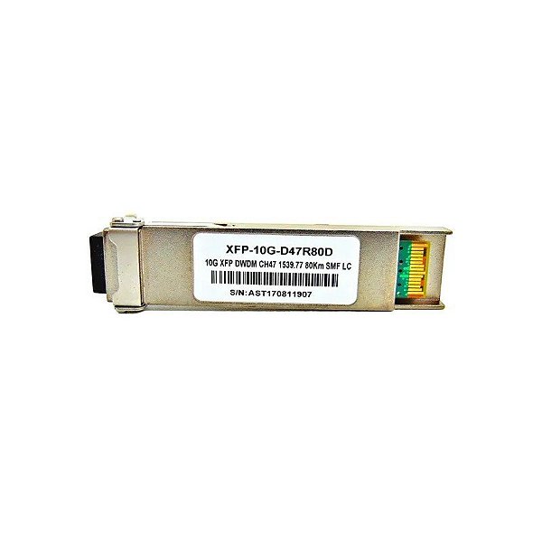 Fibra Óptica M XFP 10G 80KM LC 1539.77 CH47 D47R80D com Cisco Mux-Demux