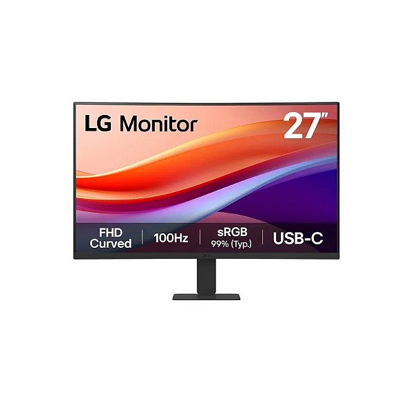 Monitor LG 27U421A-B 27" Full HD Curvo 100HZ HDMI USB-C - Preto