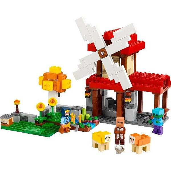 Jogo Lego Minecraft A Fazenda do Moinho - 21262 (462 Peças)