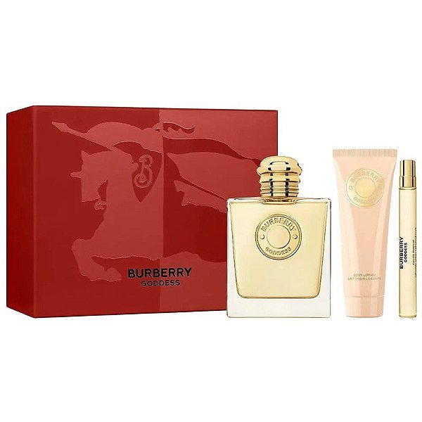 Kit Perfume Burberry Goddess EDP 100mL+10mL+Loção Corporal 75mL - Feminino