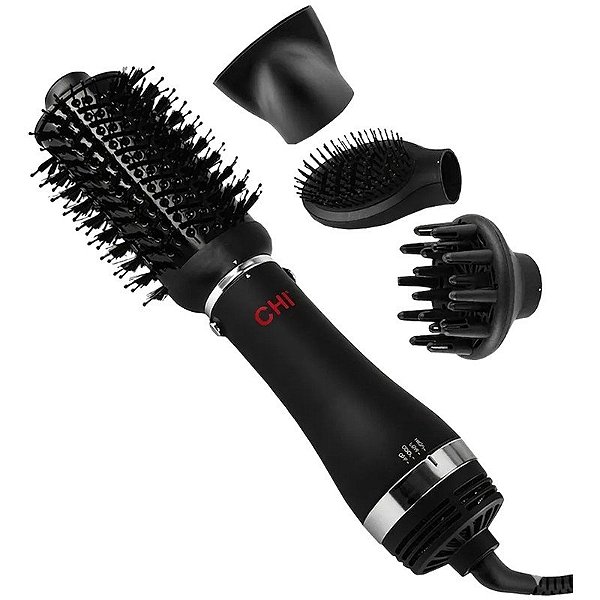 Secador de Cabelo CHI CA7557EU Volumizador 4 em 1 Escova de Pente 1000W 220V/50Hz - Preto