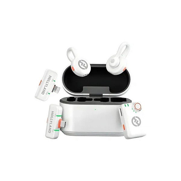 Microfone Hollyland Lark M2S Ultimate Combo Branco
