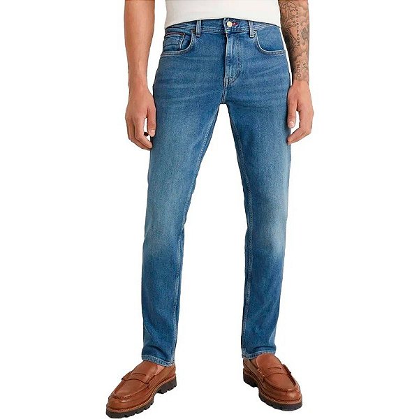 Calça Jeans Tommy Hilfiger modelo MW0MW15603 1BB - Masculino