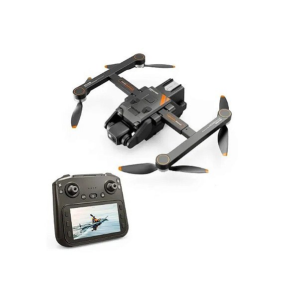 Drone Hetzer RG700 Pro com Controle/Tela/GPS/2 Baterias - Preto