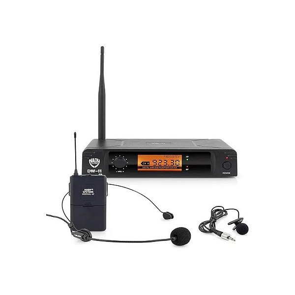 Microfone de Lapela Sem Fio Nady DW-11LT-HM