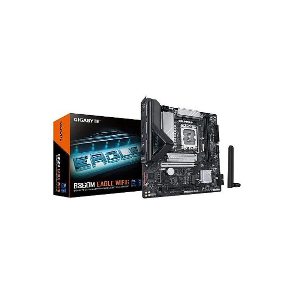 Placa Mãe Gigabyte B860M Eagle WIFI6 DDR5 Socket 1851 Chipset B860 Micro ATX