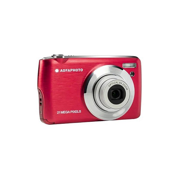Câmera Digital Agfaphoto Realishot DC8200 - 21MP - SD 16GB - Tela 2.7" - Vermelho
